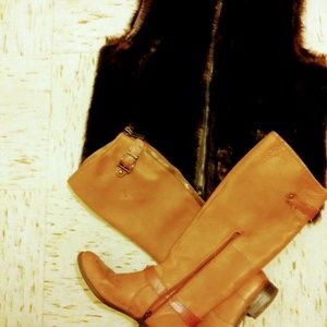 Old Navy Brand Reversible Dark Brown Faux Vest